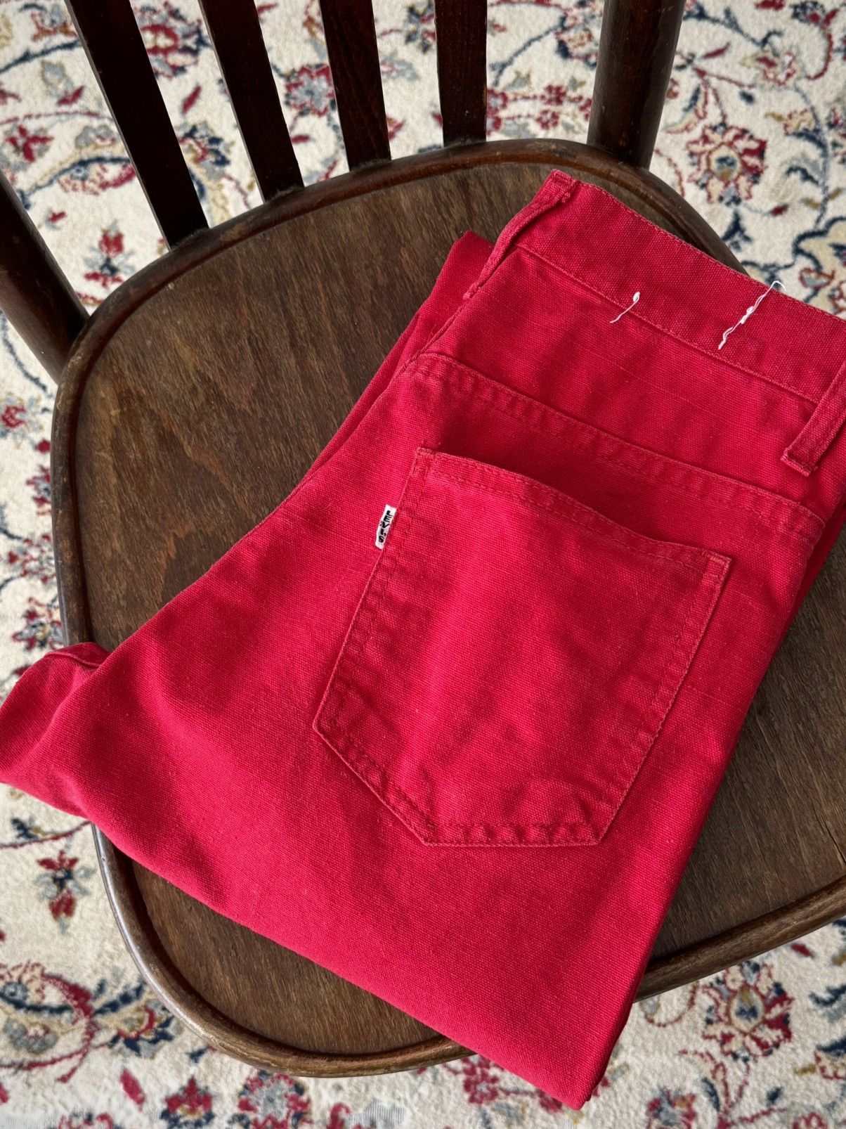Levi's 1960s Vintage Levi’s BIG E Red Jeans Pants Size US 29 - 3 Thumbnail