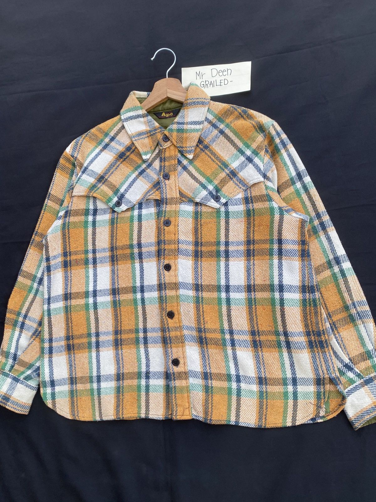 Bape × Vintage Rare Vintage BAPE Checkered Flannel Buttons Shirt Size US M / EU 48-50 / 2 - 5 Thumbnail