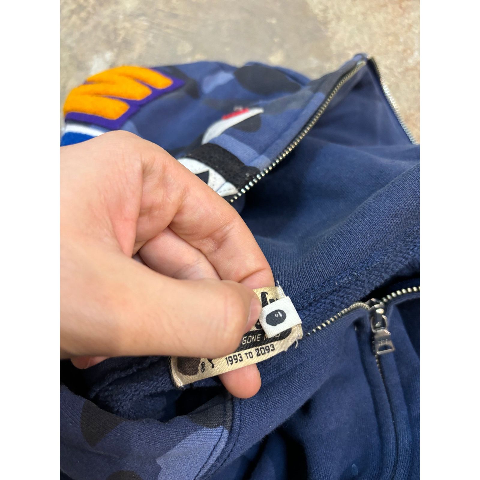Bape BAPE Shark Zip Up Navy Used Large Size US L / EU 52-54 / 3 - 5 Thumbnail
