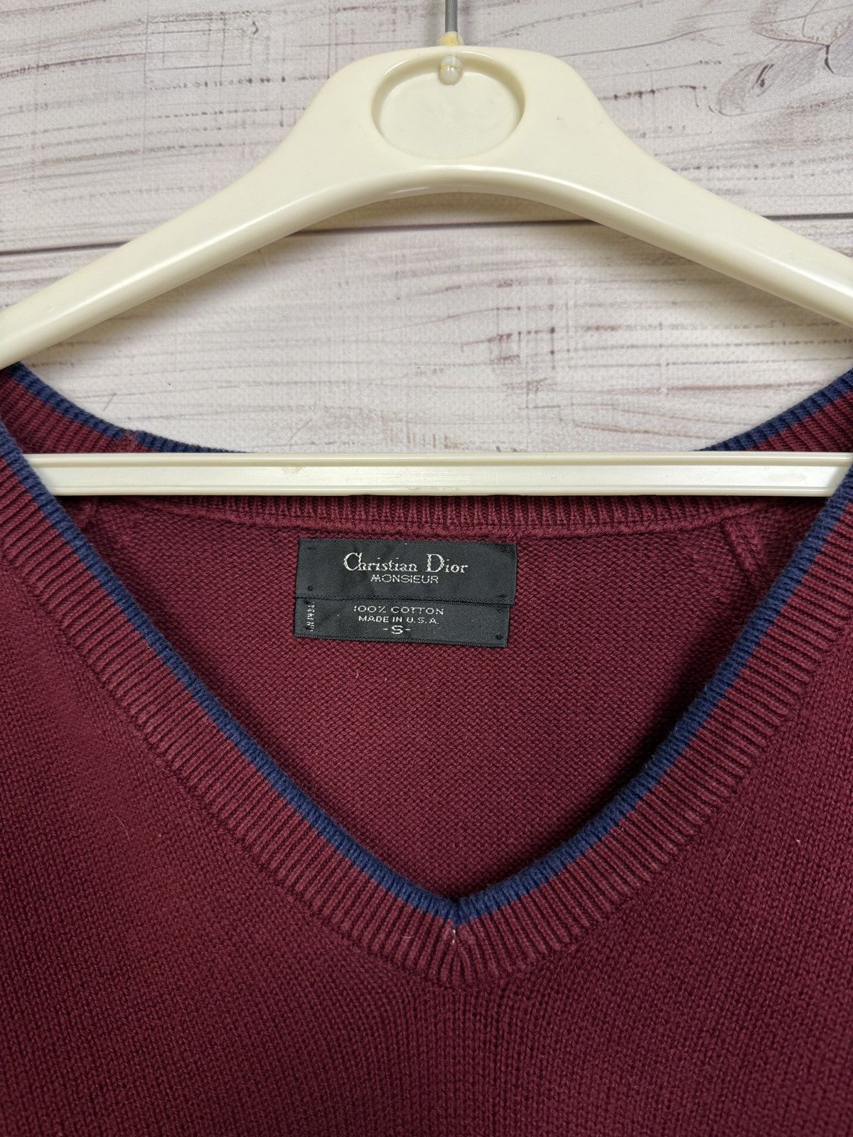 Christian Dior Monsieur Vintage Christian Dior V Neck Sweater Size Large Size US S / EU 44-46 / 1 - 10 Thumbnail