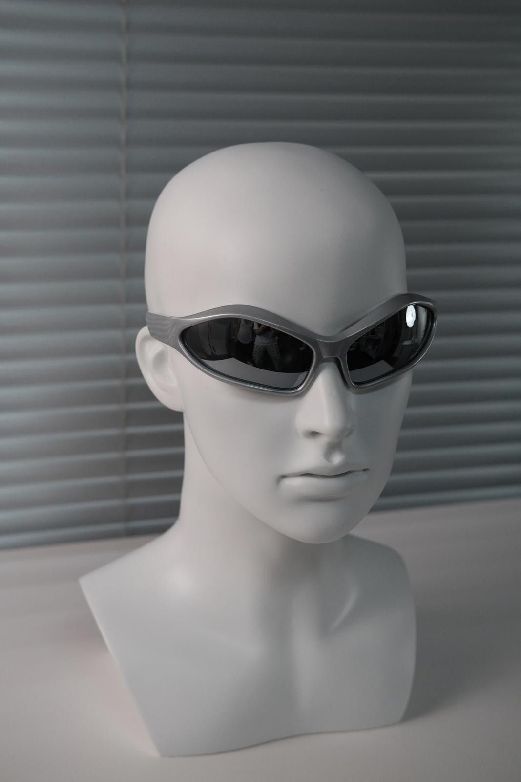 Japanese Brand Vtg Y2k Avant Garde Future Sunglasses Silver Unisex One Size Size ONE SIZE - 7 Thumbnail