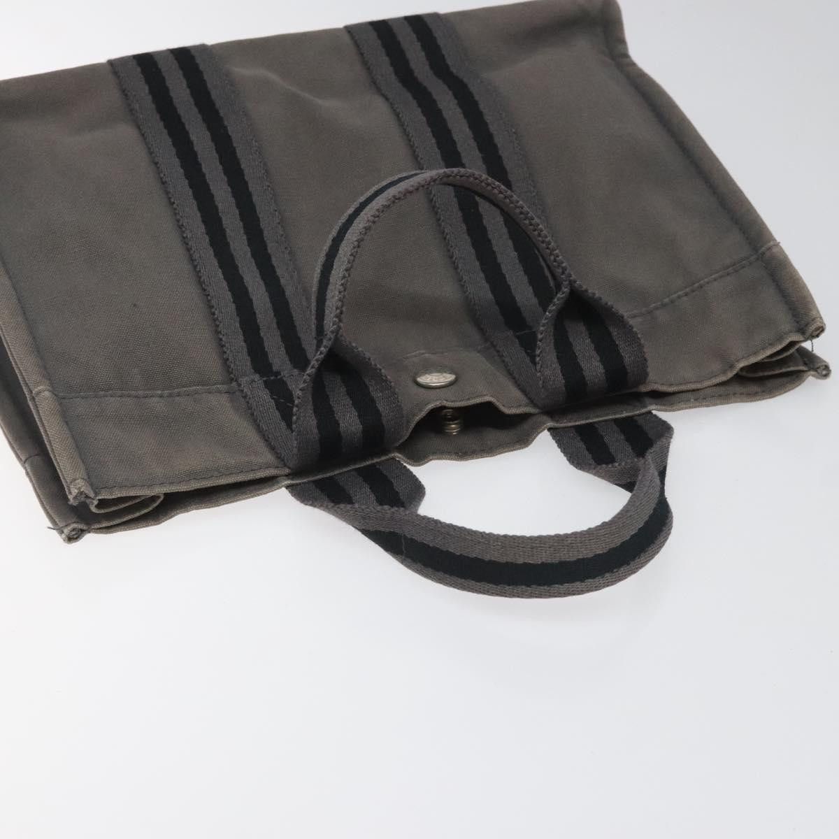 Hermes HERMES Fourre Tout PM Hand Bag Canvas Gray Size ONE SIZE - 6 Thumbnail