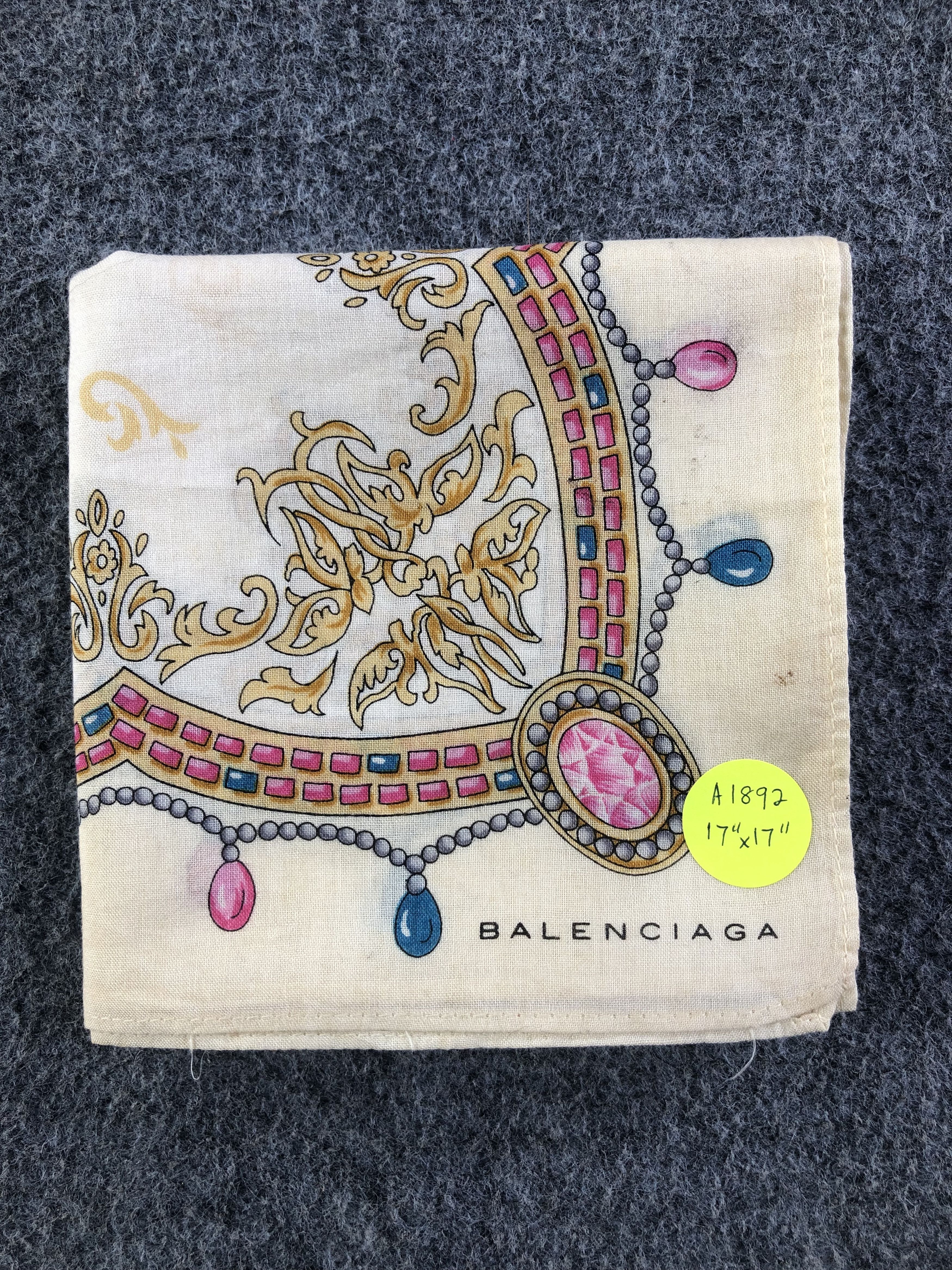 Vintage Balenciaga Handkerchief / Bandana / Neckerchief / Headscarf Size ONE SIZE - 9 Thumbnail