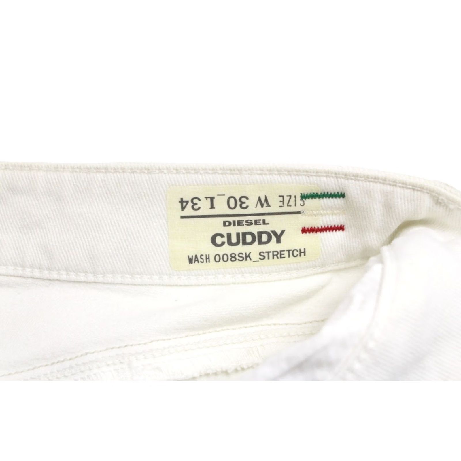 Diesel DIESEL Cuddy 008SK_Stretch Jeans Women's W30/L34 Distressed Button Fly White Jeans Size 30" / US 8 / IT 44 - 7 Thumbnail
