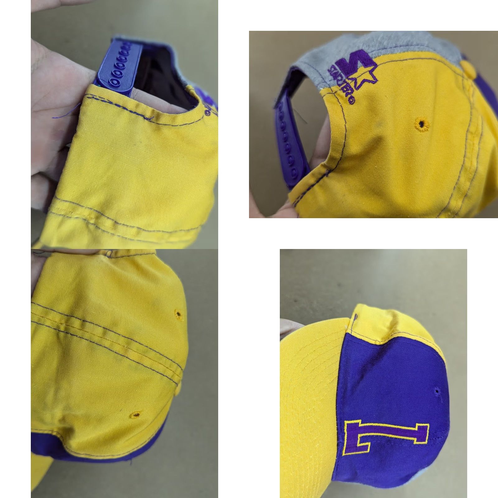 Starter VINTAGE Starter Los Angeles Lakers Baseball Cap One Size Adjustable Size ONE SIZE - 8 Thumbnail