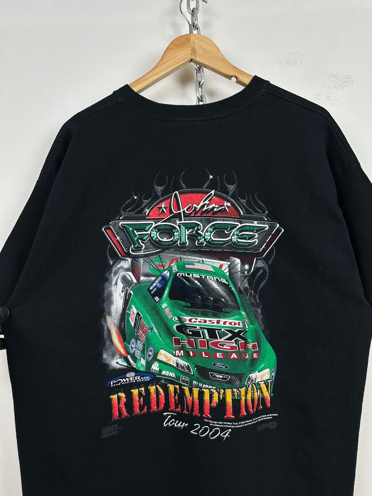 NASCAR 2004 Vintage John Force Redemption Tour NASCAR Ford T-Shirt Size US XL / EU 56 / 4 - 9 Thumbnail