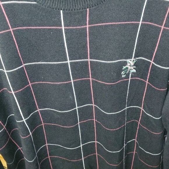 Vintage Byron Nelson Crewneck 79% Silk Aysymetrical Design Embroider Size US L / EU 52-54 / 3 - 3 Thumbnail