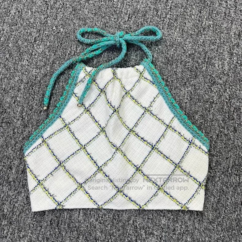 Chanel Chanel Woven Plaid Halter Top. Size US XS / EU 42 / 0 - 1 Thumbnail