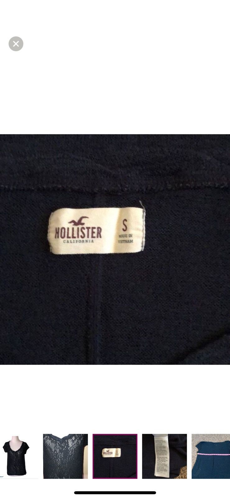 Hollister Hollister small lace navy top Size S / US 4 / IT 40 - 5 Thumbnail