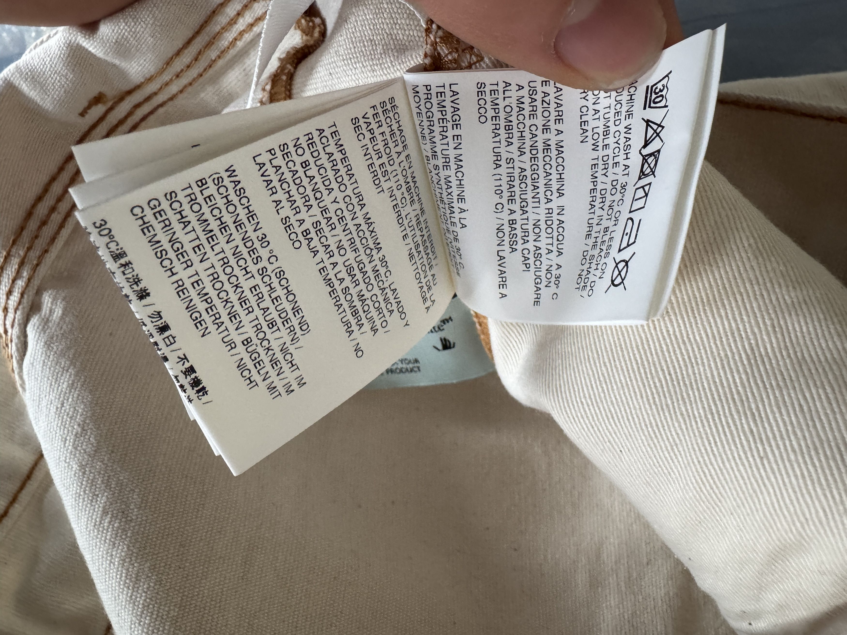 Off-White Beige Reconstructed Double Knee Carpenter Pants Size US 34 / EU 50 - 15 Thumbnail