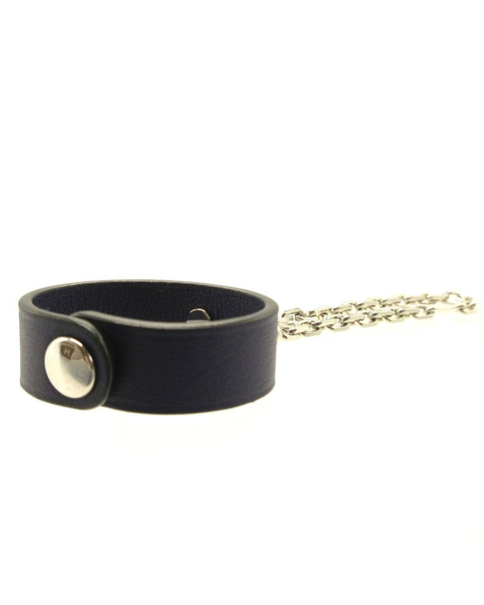 image of Practical Navy Leather Glove Holder By Hermes, Women's