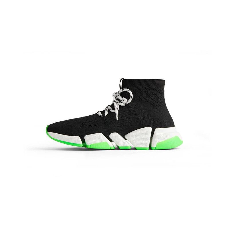 Balenciaga o1w1db11125 Speed 2.0 Lace-up Recycled Knit Sneakers Black Size US 10 / EU 43 - 4 Thumbnail