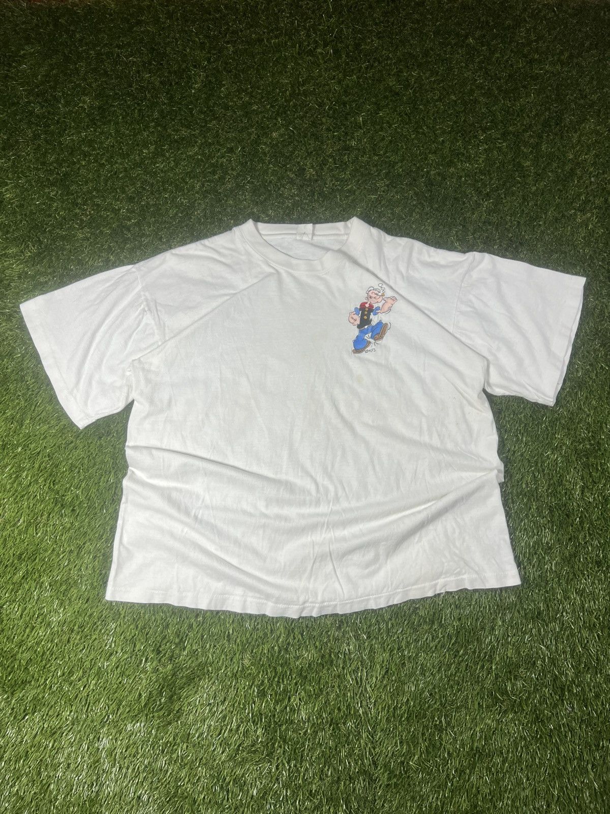 Disney Vintage 90’s Boxy Popeye Sailor Man Cartoon Embroidered Tee Size US XL / EU 56 / 4 - 1 Thumbnail
