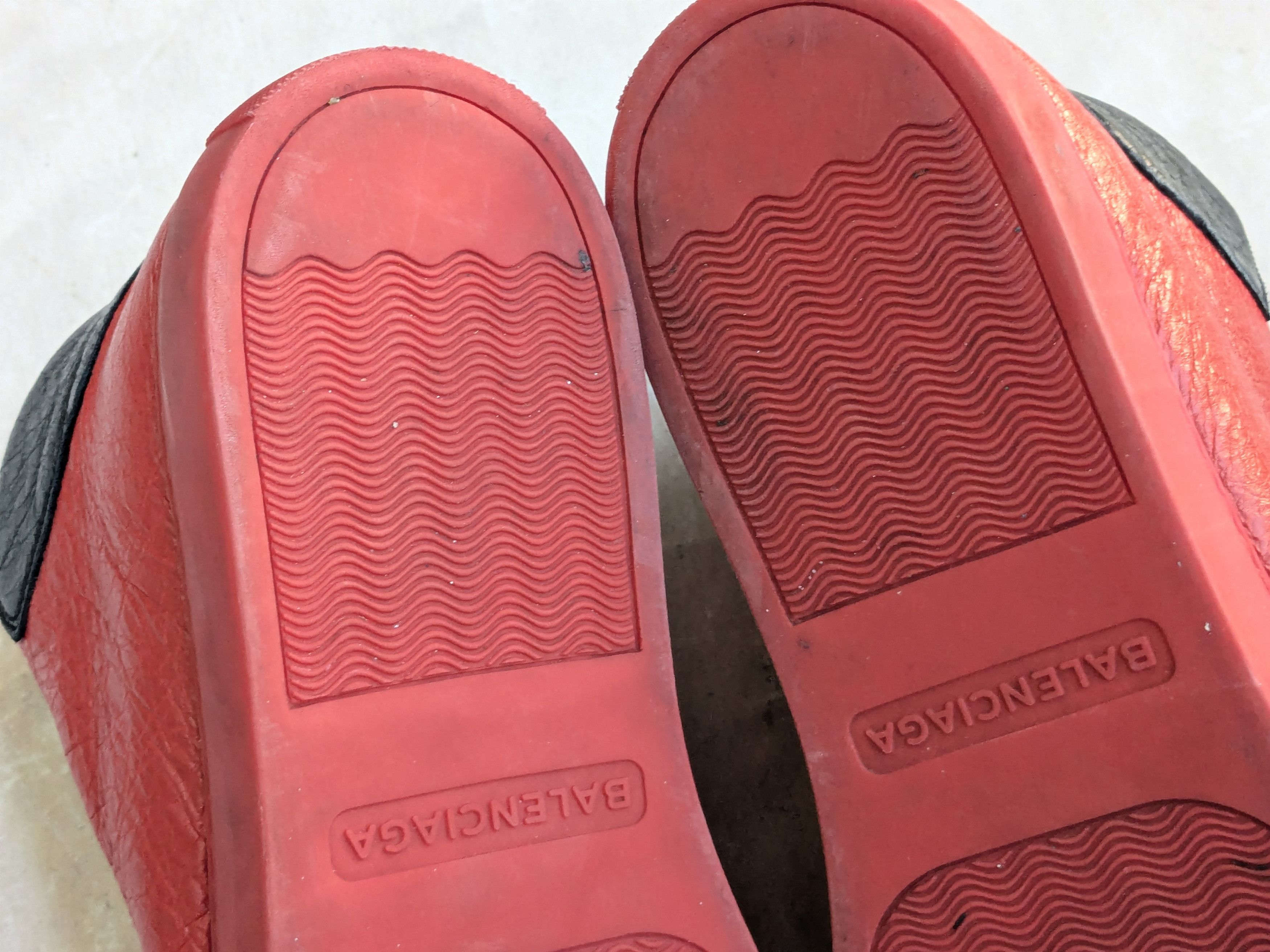Balenciaga Balenciaga Arena Sneakers Red Black 11 Leather High Tops Size US 11 / EU 44 - 15 Thumbnail