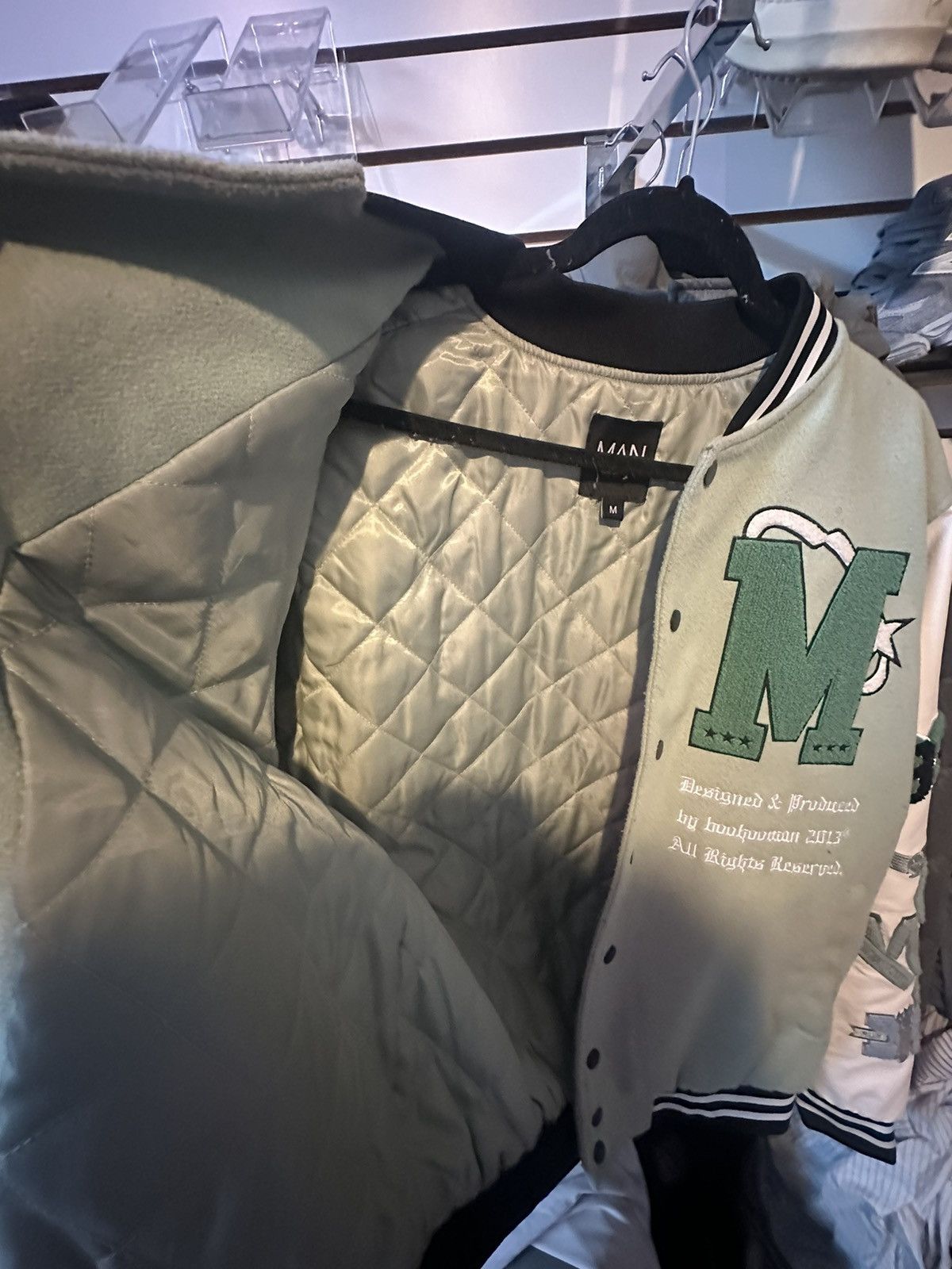 Boohoo Green Varsity Jacket Size US M / EU 48-50 / 2 - 3 Thumbnail