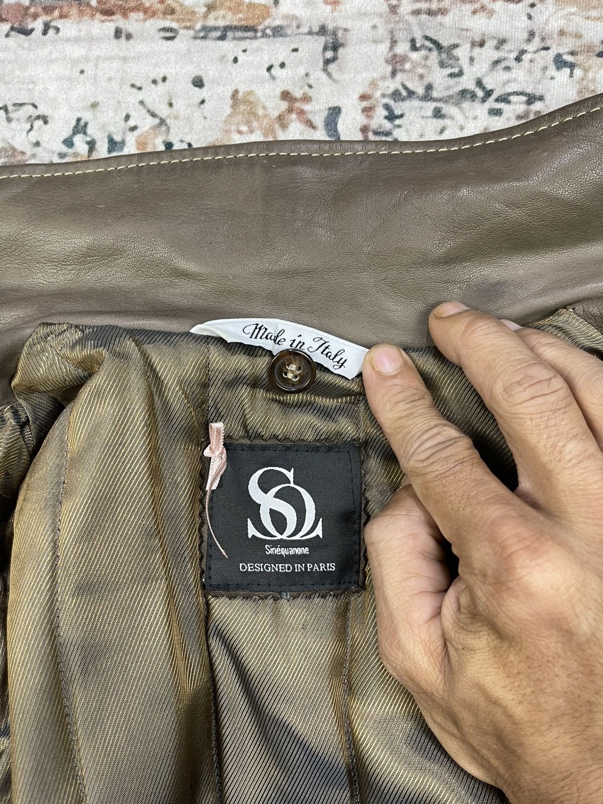 If Six Was Nine Sinéquanone Sheepskin Racoon Fur Belted Leather Jacket Size XS / US 0-2 / IT 36-38 - 13 Thumbnail