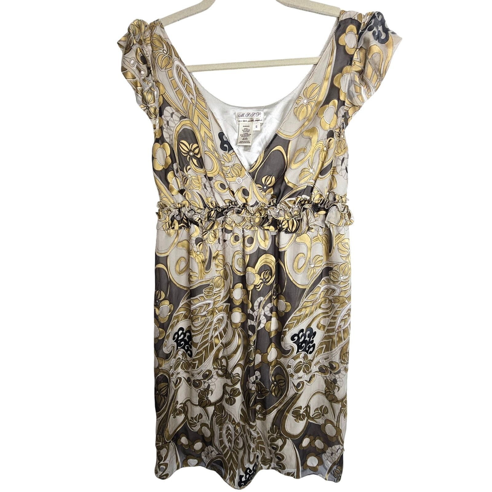 MAX&Co. Max Studio Specialty Products Women Y2K Silk Babydoll Dress Size S / US 4 / IT 40 - 1 Thumbnail