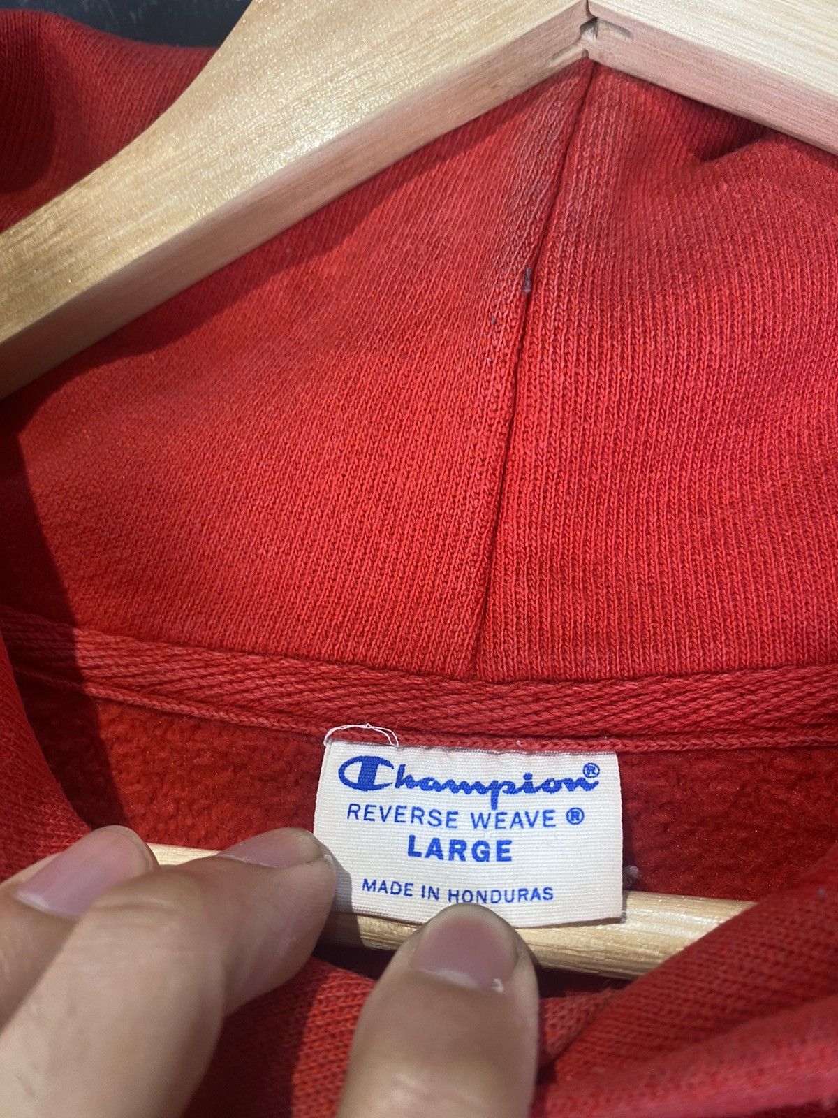 Champion × Vintage y2k Reverse Weave Distressed Painted Pullover Size US L / EU 52-54 / 3 - 6 Thumbnail