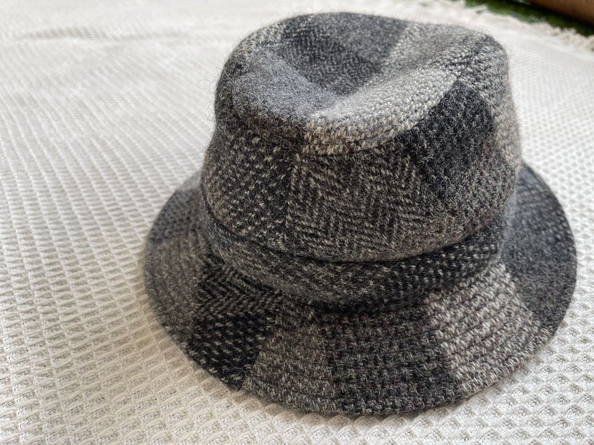 Harris Tweed Vintage 90s🔥HARRIS TWEED MISTRAL🔥Wool Hat Bucket Size L/57 Size ONE SIZE - 4 Thumbnail