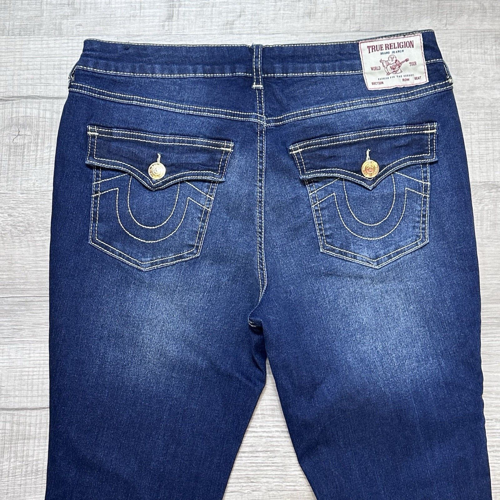 True Religion True Religion Women's 31 Joey Twisted Flare Mid Rise Jeans Size 31" - 9 Thumbnail