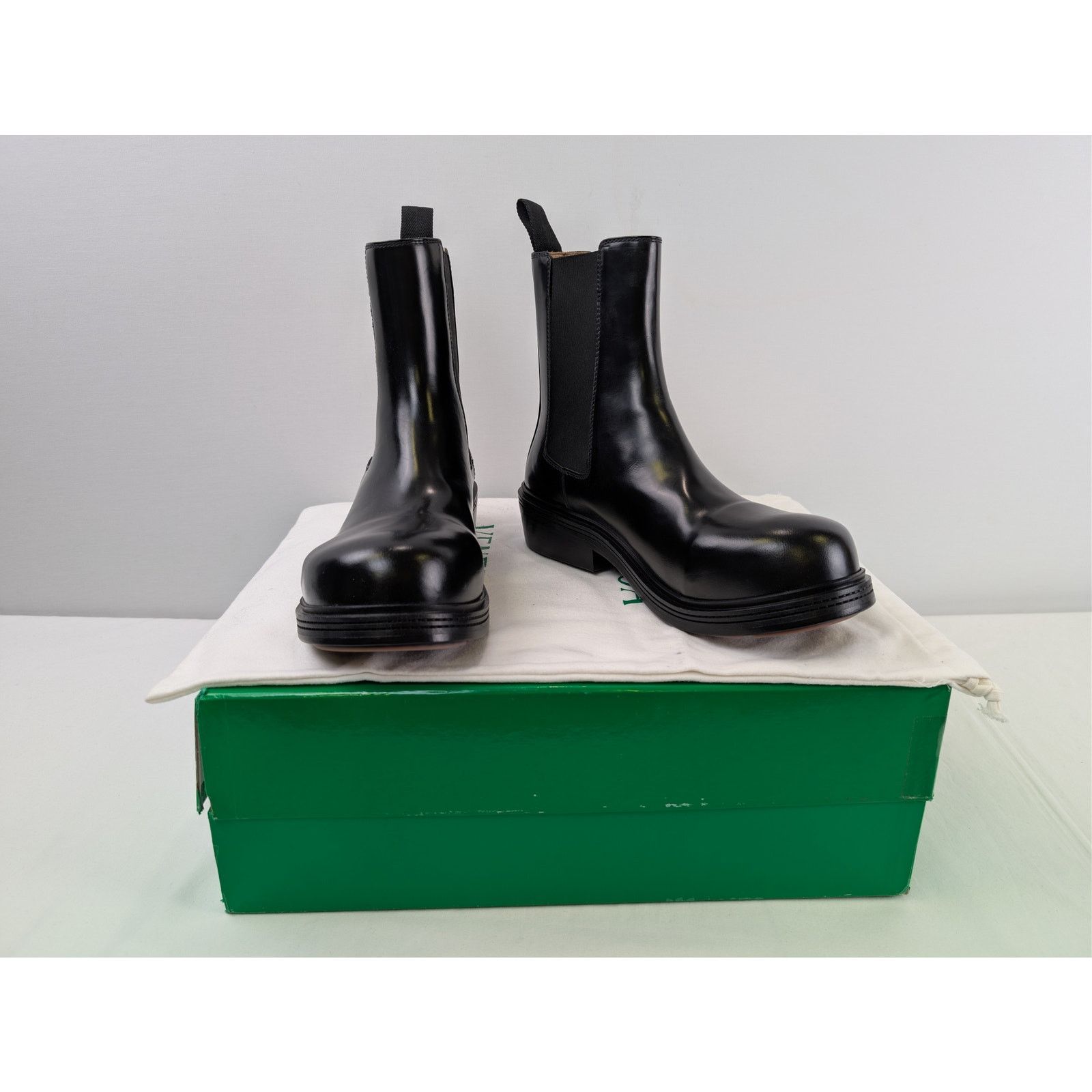 Bottega Veneta o1rshd1 Q:2 / Brushed Vinyl Fireman Ankle Boots in Black Size US 10 / EU 43 - 16 Thumbnail