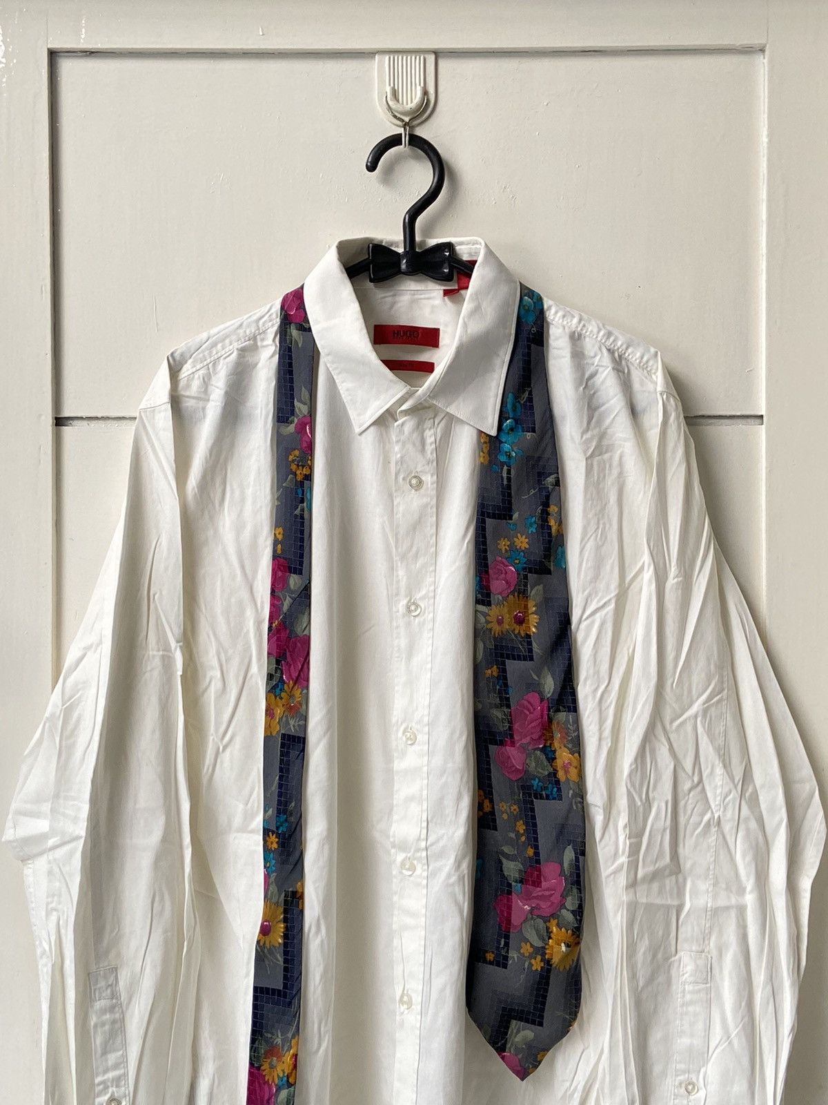 Designer × Hugo Boss × Japanese Brand HUGO BOSS White Shirt Tie Size US M / EU 48-50 / 2 - 11 Thumbnail
