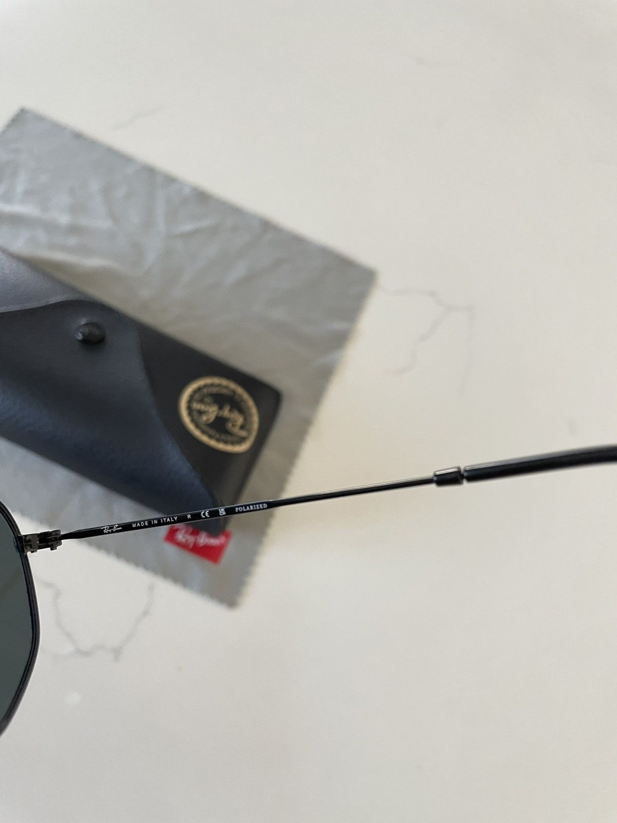 RayBan Ray Ban RayBan Polarized Hexagonal Black Green 51-21 Size ONE SIZE - 4 Thumbnail