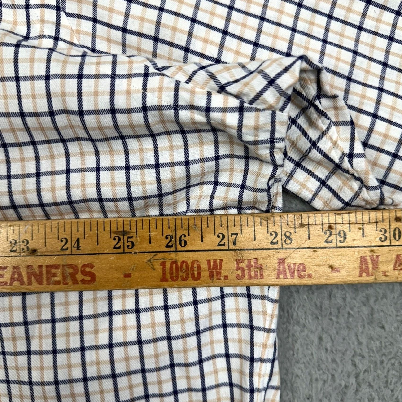 Ralph Lauren Ralph Lauren Yarmouth Button Down Shirt Mens Blue Tan Check Pony Dress 17.5-34 Size 48R - 7 Thumbnail