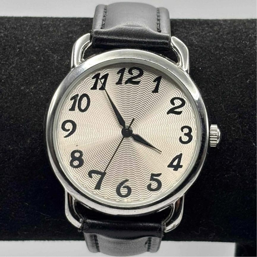 Silver & Black Classic Analog Watch, Women's