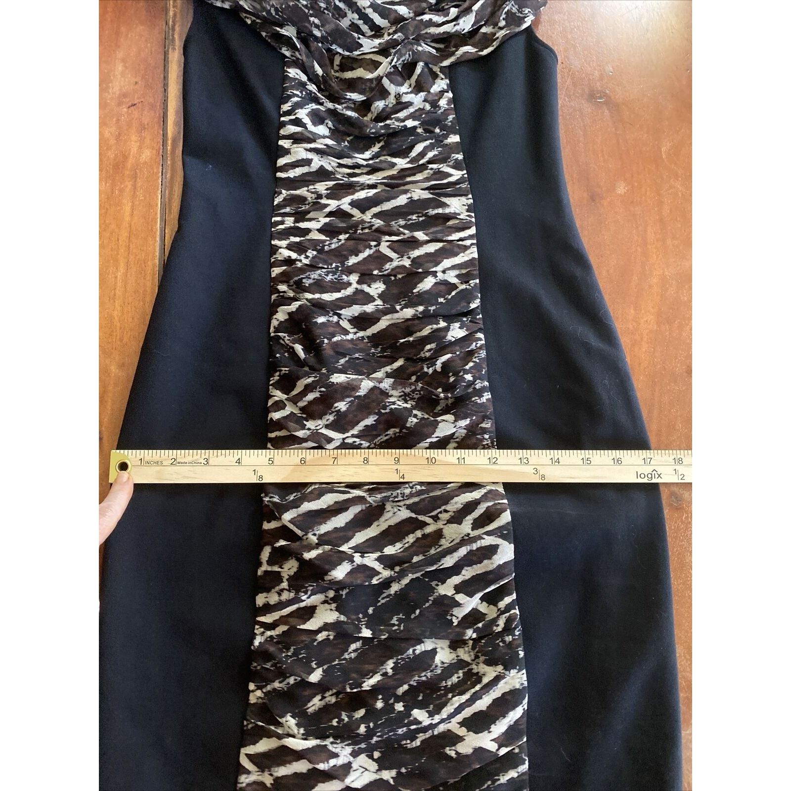 Anthropologie tracy reese Silk Dress animal Print With Black Sheath, 8 Size M / US 6-8 / IT 42-44 - 9 Thumbnail