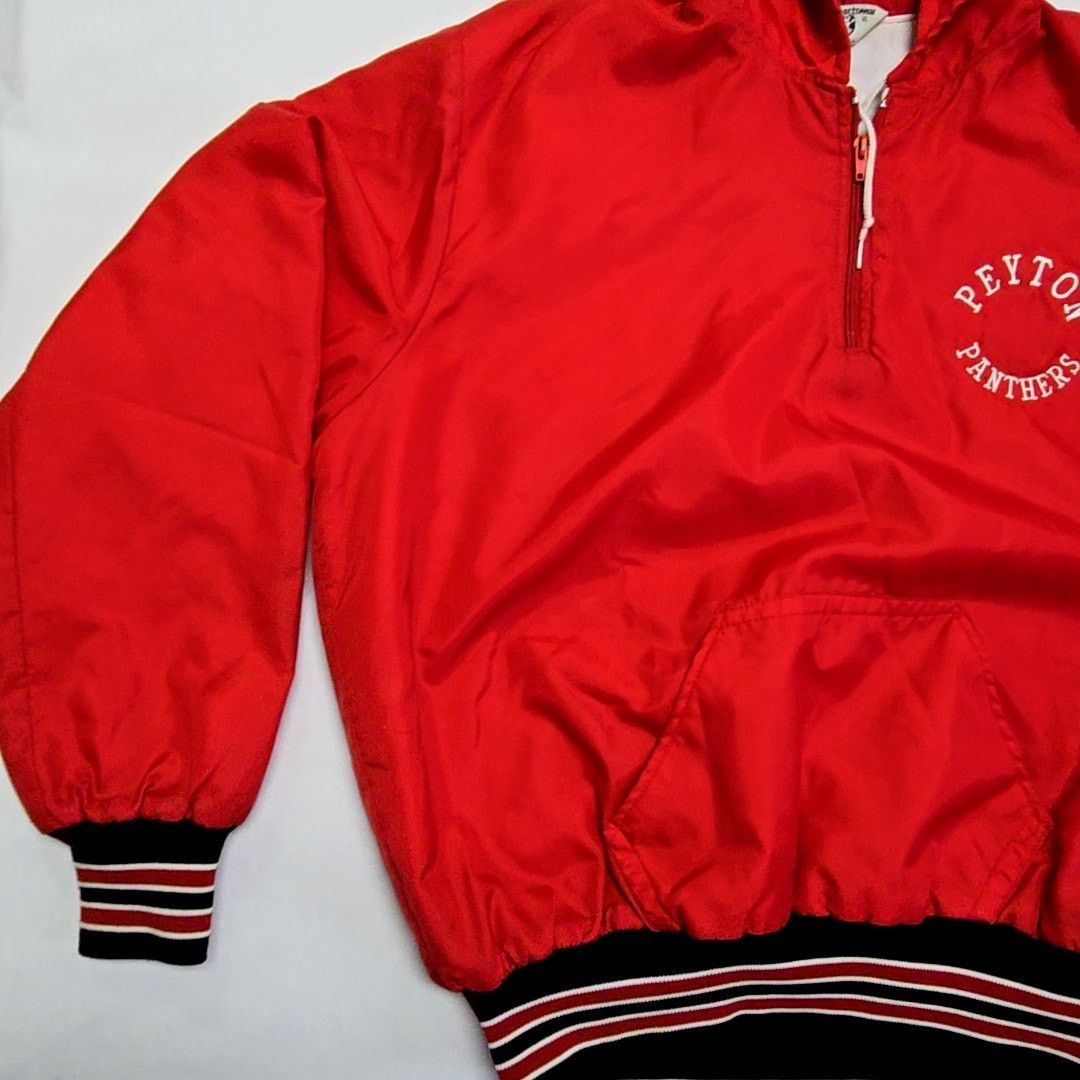 Vintage Vintage Leader Sportswear Peyton Panthers Red XL Windbreaker Size US XL / EU 56 / 4 - 4 Thumbnail