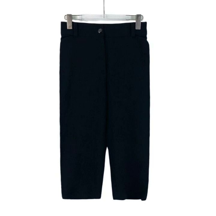 Chanel Chanel Black Logo Wide-Leg Pants Size 36" / US 14 / IT 50 - 1 Thumbnail
