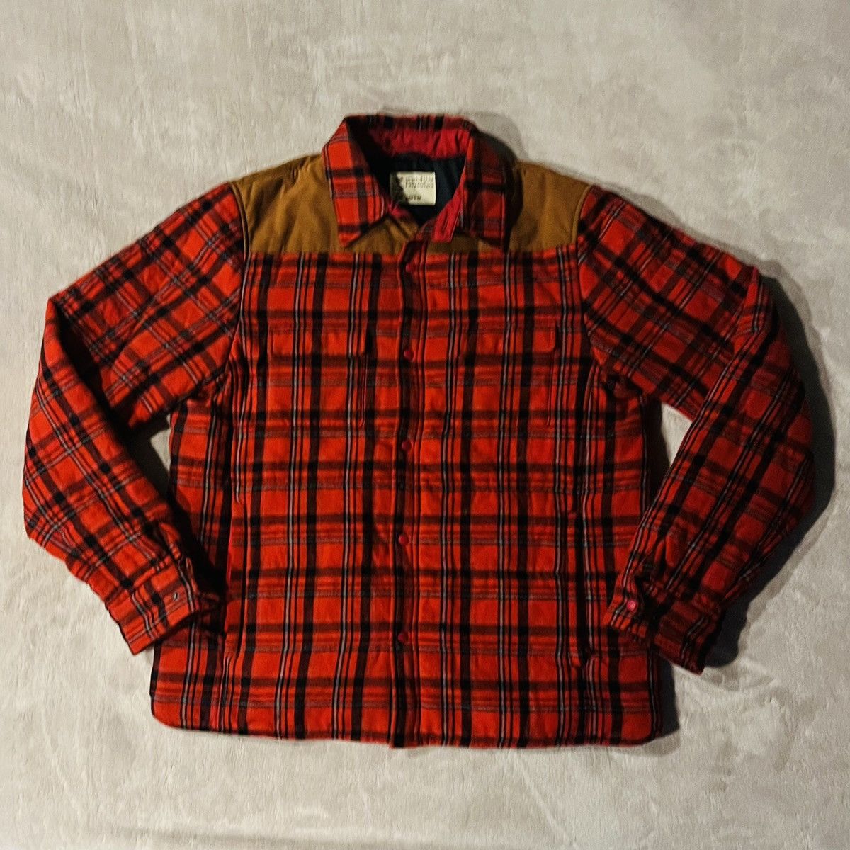 Aspesi ASPESI Italy Thermore Red Flannel Plaid Snap Overshirt XXL Size US XXL / EU 58 / 5 - 1 Thumbnail