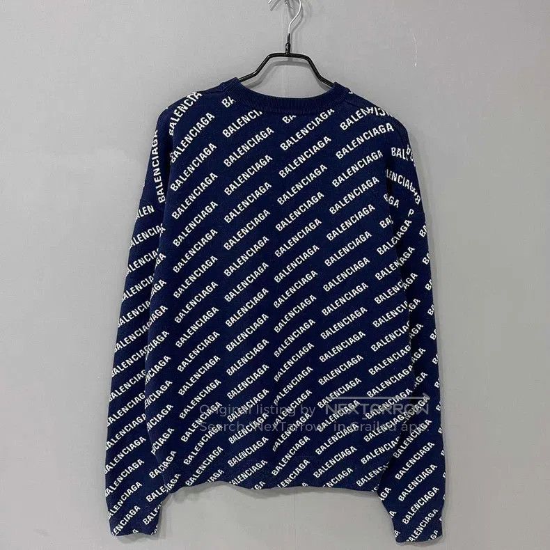 Balenciaga Balenciaga Barrage Full Print Logo Sweater Size US XS / EU 42 / 0 - 2 Thumbnail