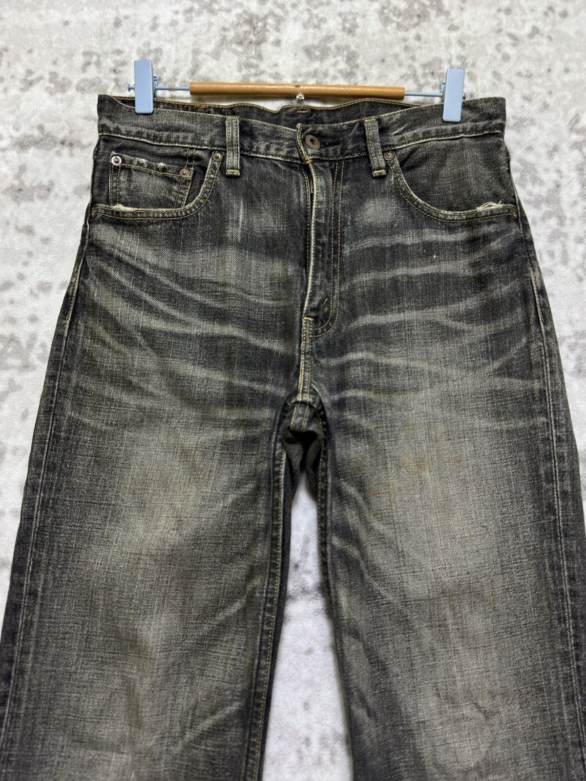 Levi's Vintage Levi’s 502 Claw Mark Acid Washed Distressed Denim Size US 30 / EU 46 - 3 Thumbnail