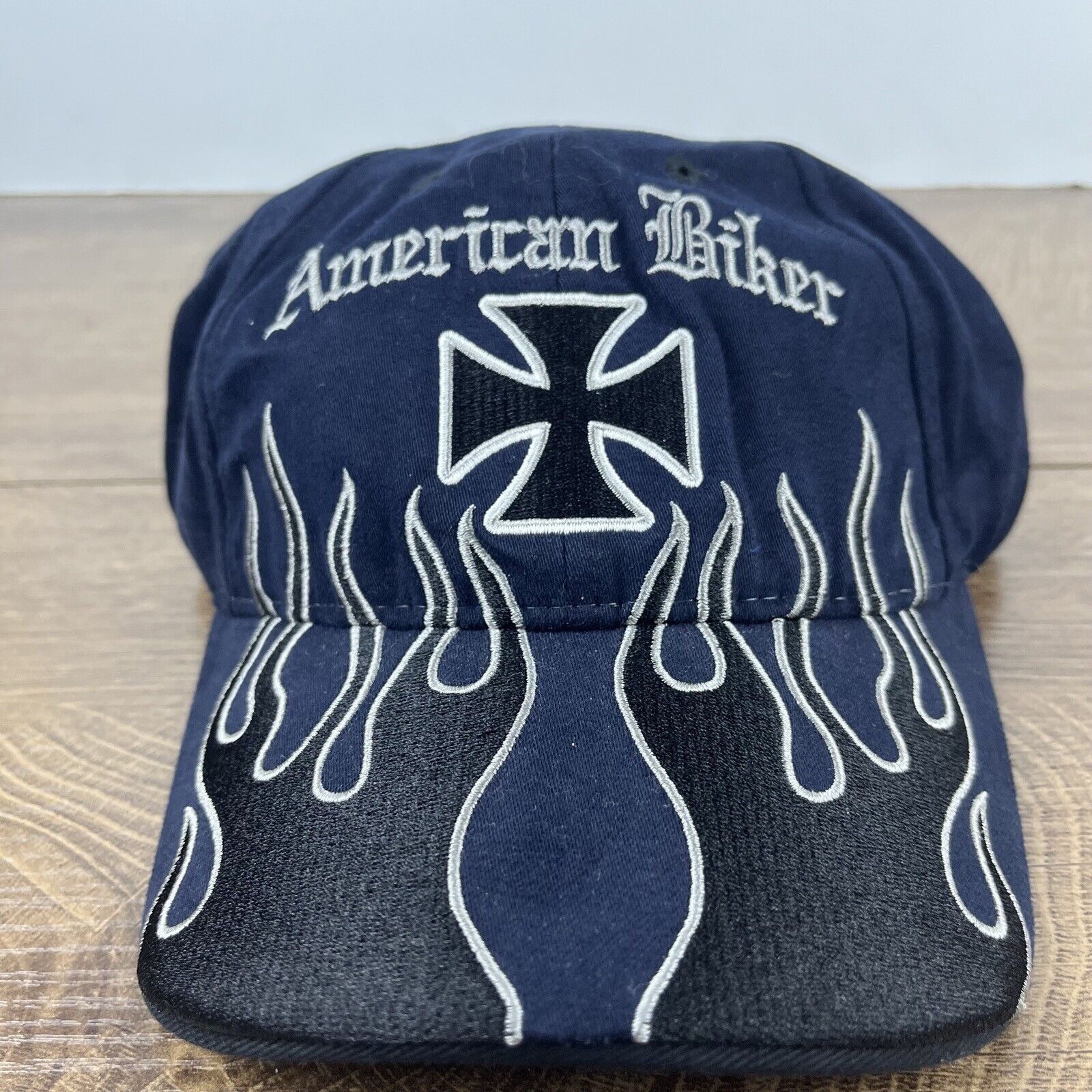 Other American Biker Hat Motorcycle Biker Blue Cap Adjustable Blue Size ONE SIZE - 3 Thumbnail