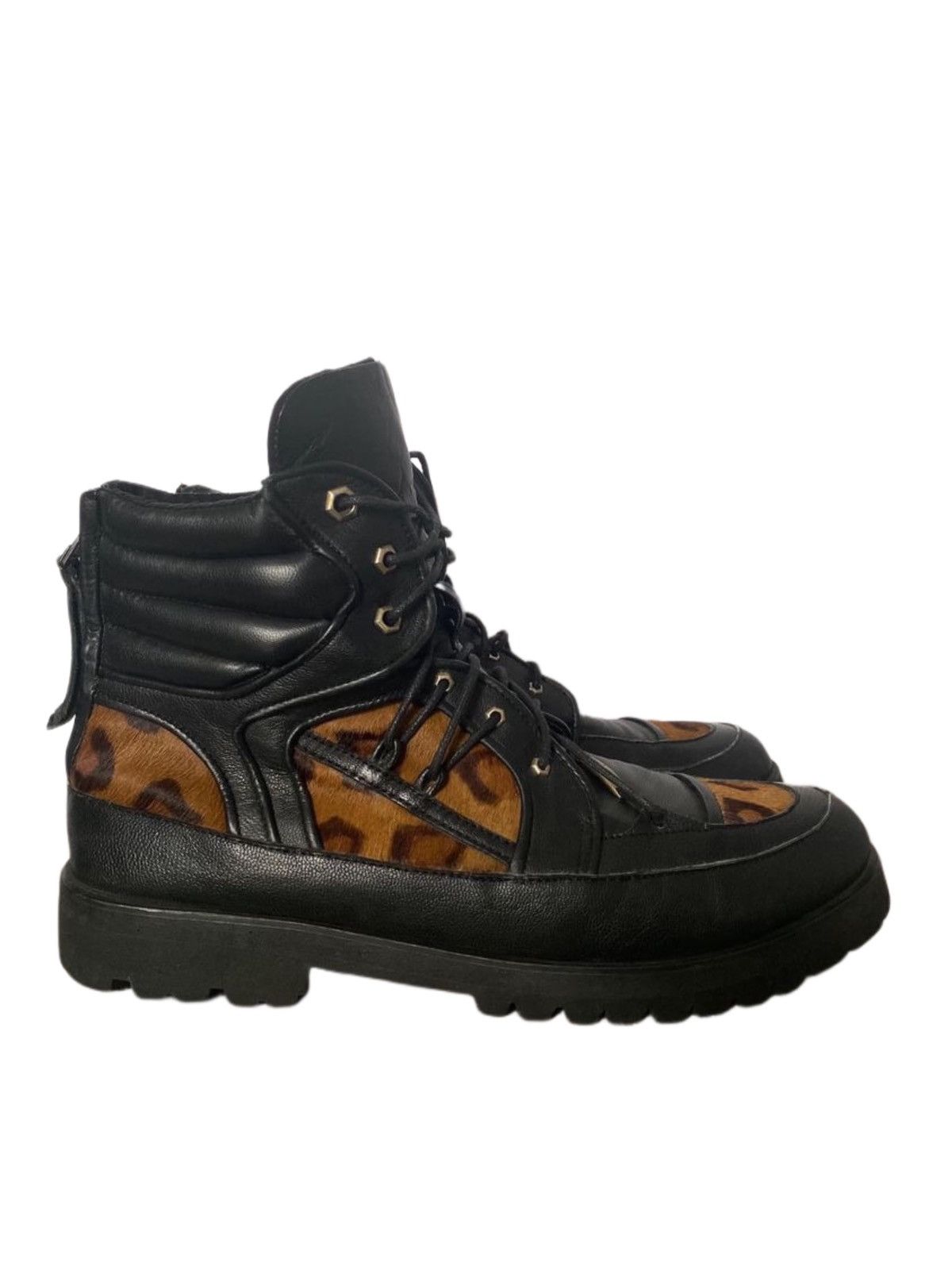 image of 14Th Addiction Leopard Boots in Black, Men's (Size 9)