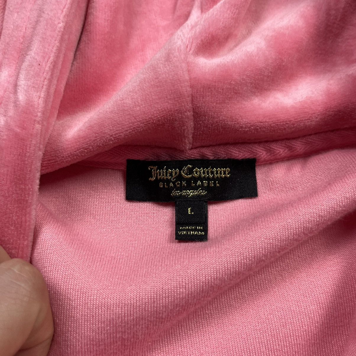 Juicy Couture Juicy Couture Black Label Zip Hoodie Velour Pink Size L / US 10 / IT 46 - 9 Thumbnail