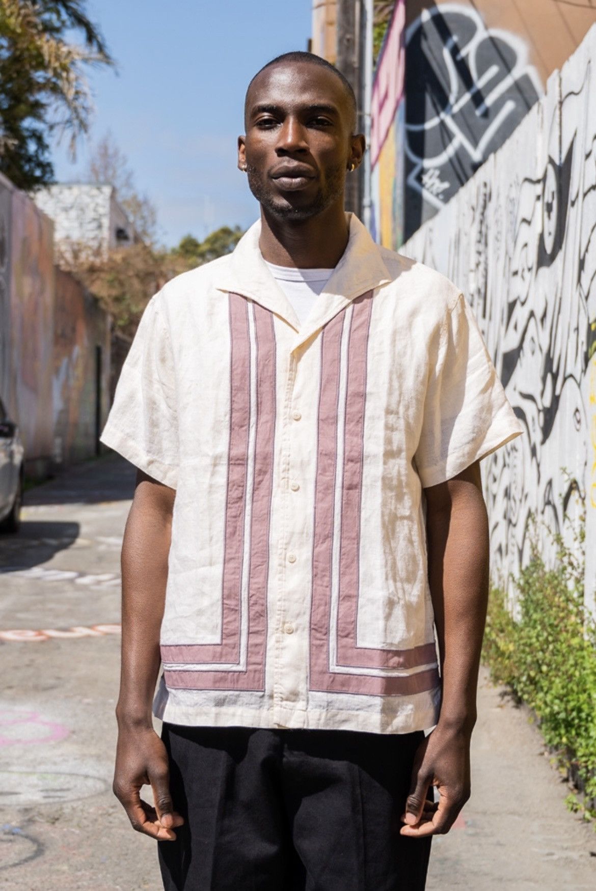 3sixteen linen leisure shirt sz M