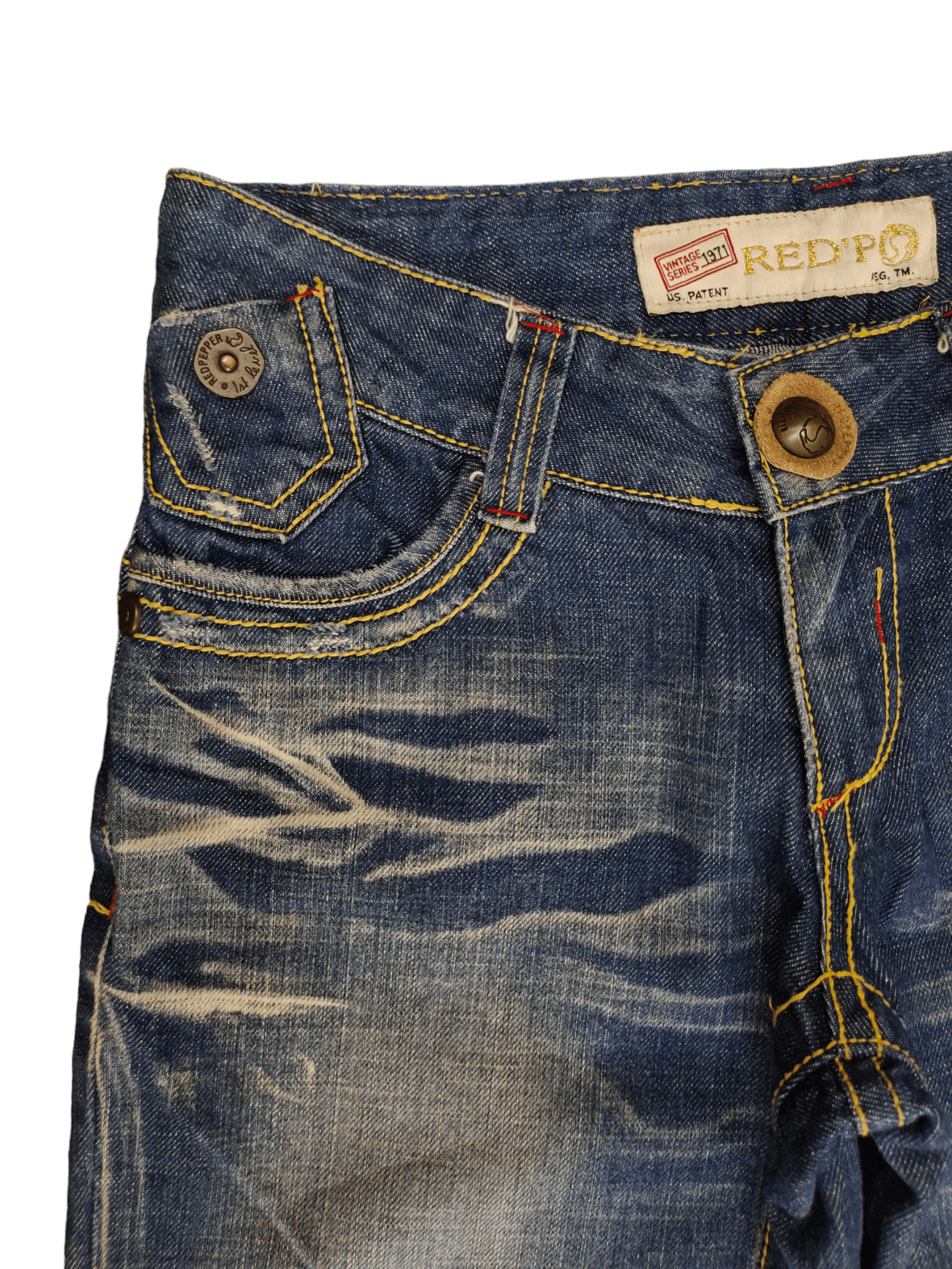 If Six Was Nine Flare Baggy Jean Red Pepper Distres Faded Low Rise Boot Cut Size US 29 - 4 Thumbnail