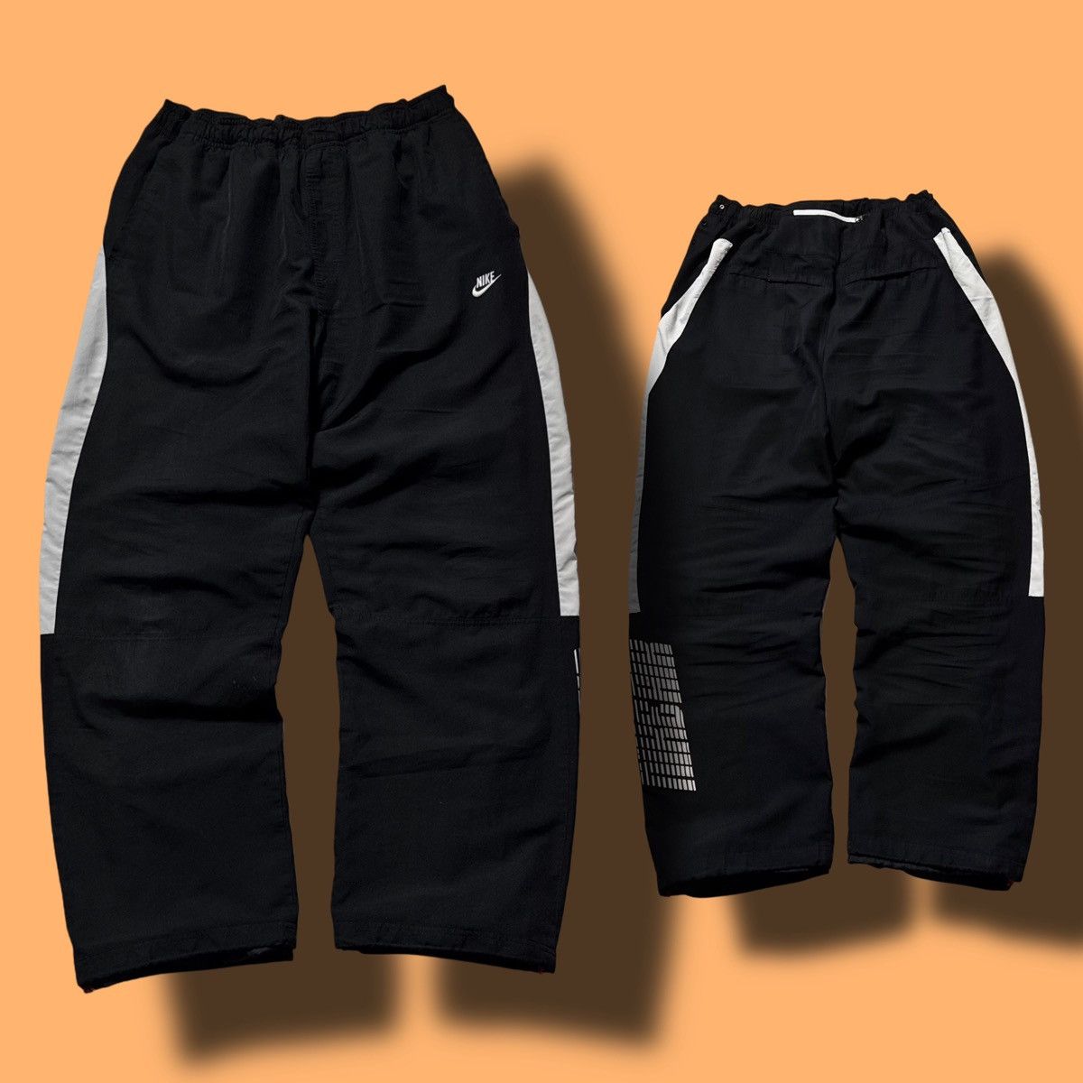 Nike × Vintage 00s Nike Vintage Nylon Airmax Baggy Drill Pants Joggers Y2K Size US 32 / EU 48 - 1 Thumbnail