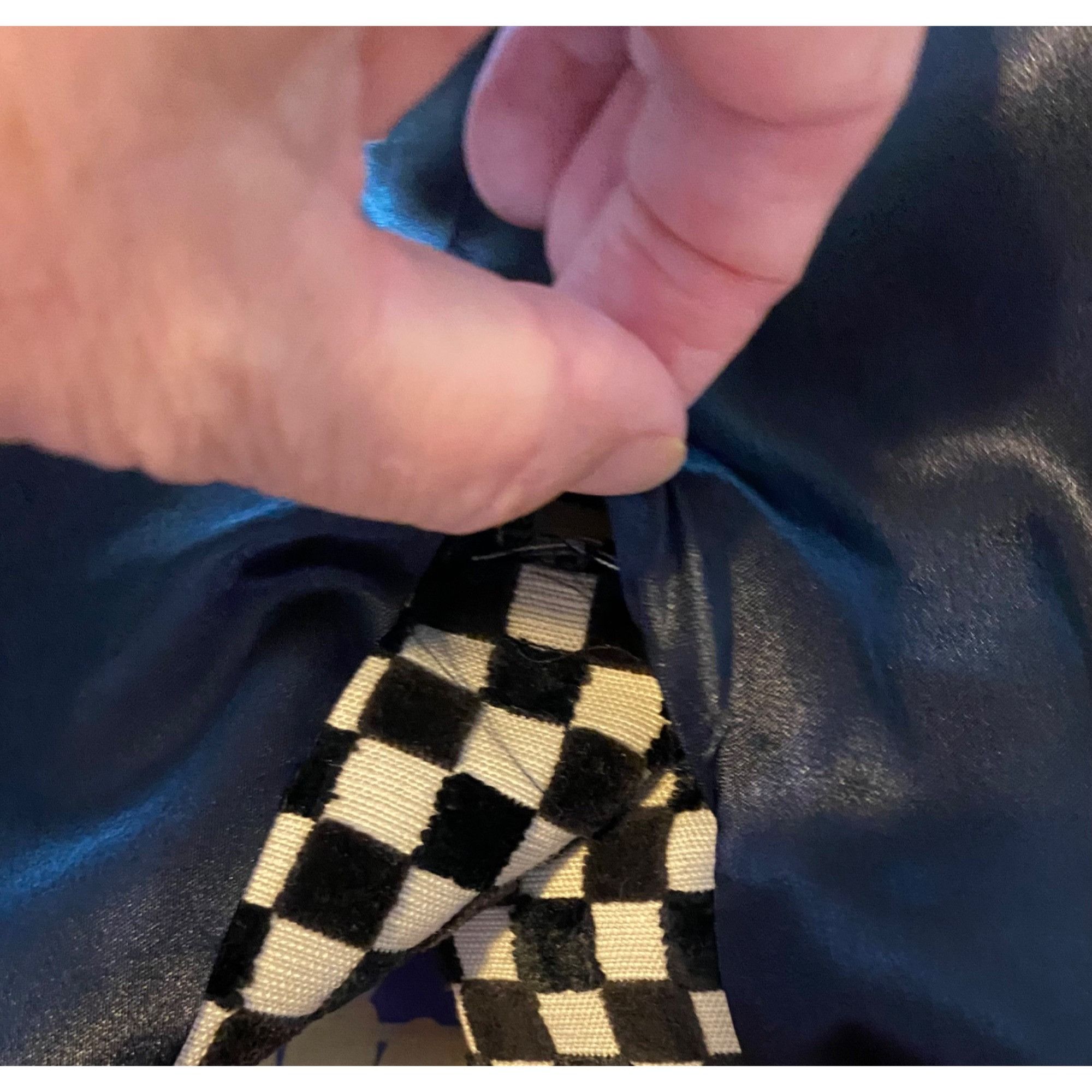 Vintage Rik Villa S 4 Jacket Coat Checkerboard Black White Fur Colla Size S / US 4 / IT 40 - 9 Thumbnail