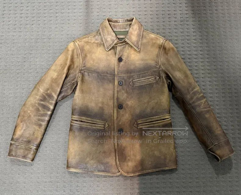 RRL Ralph Lauren RRL Ralph Lauren Sunset Yellow Sluice Officer Leather Robe Size US S / EU 44-46 / 1 - 1 Thumbnail