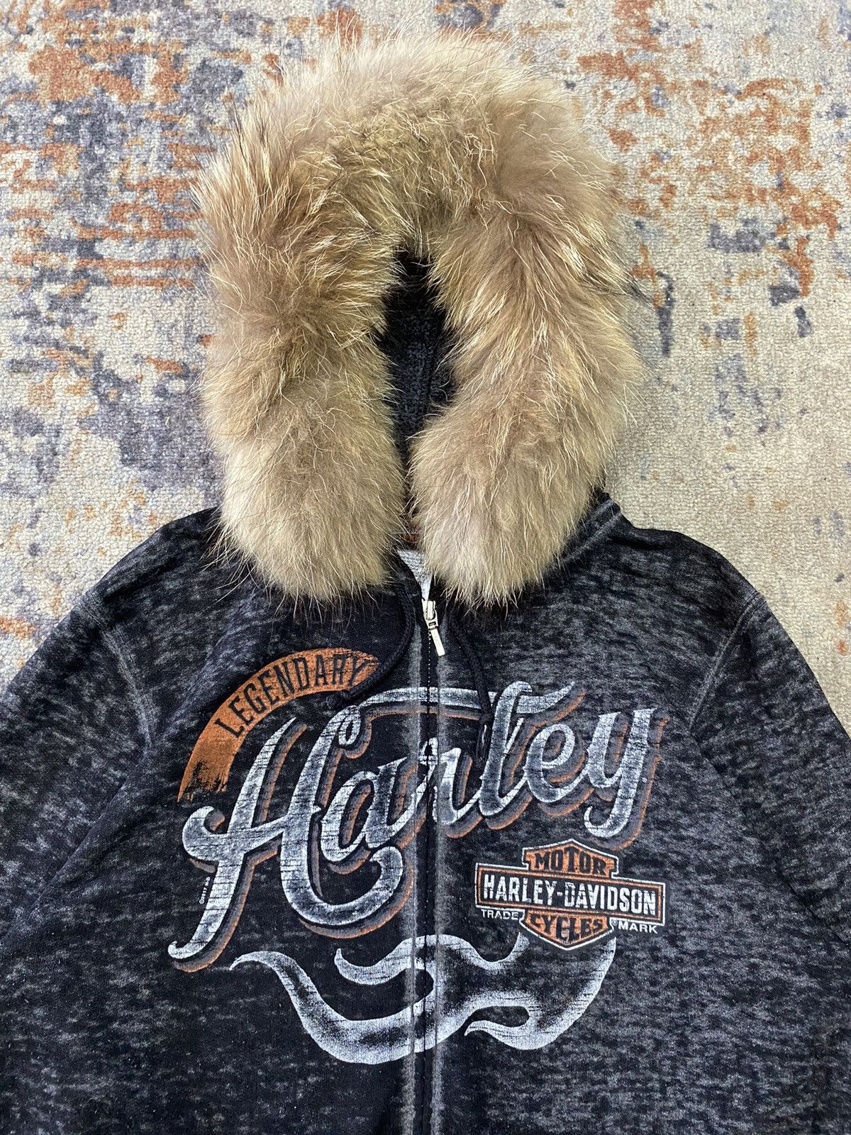 If Six Was Nine × Japanese Brand × Le Grande Bleu (L.G.B.) Faux fur hoodie harley davidson ifsixwasnine style lgb Size US L / EU 52-54 / 3 - 2 Thumbnail