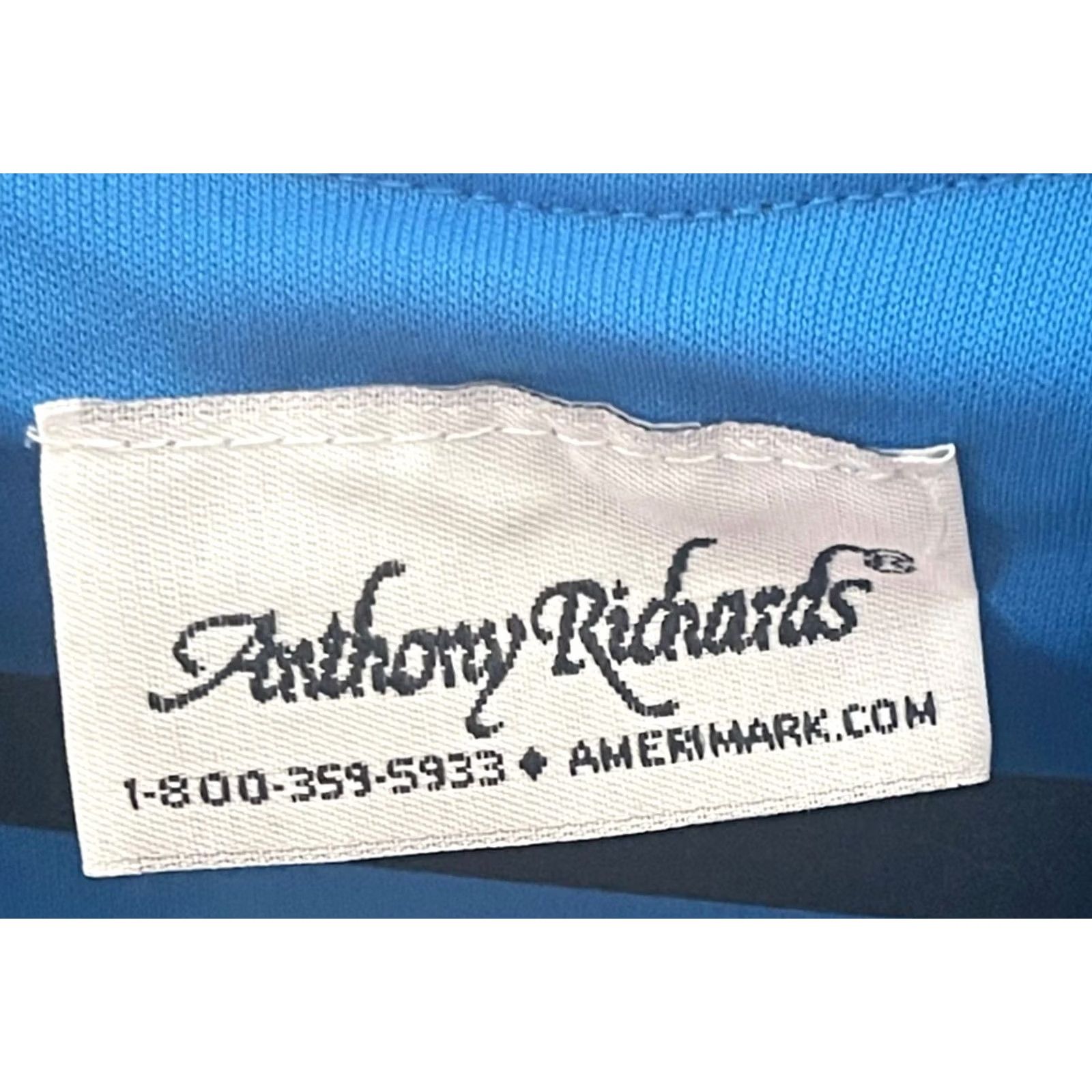 Vintage VINTAGE Anthony Richards Kaftan Womens 2XL Blue Nightgown Chest Embroidered Flowers Size ONE SIZE - 4 Thumbnail