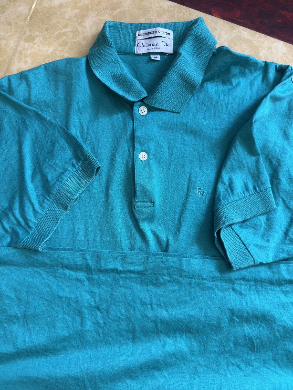 Christian Dior Monsieur Vintage Christian Dior Monsieur Polo Teal Archive Size US M / EU 48-50 / 2 - 8 Thumbnail