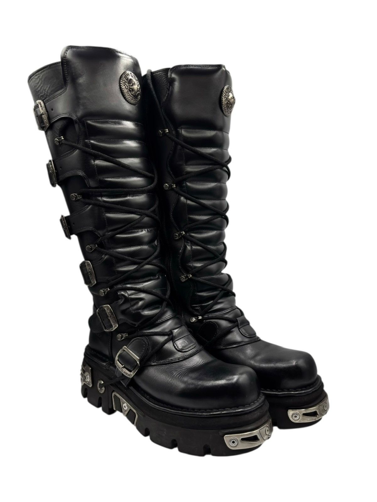 Vintage New Rock knee high reactor boots Size 41