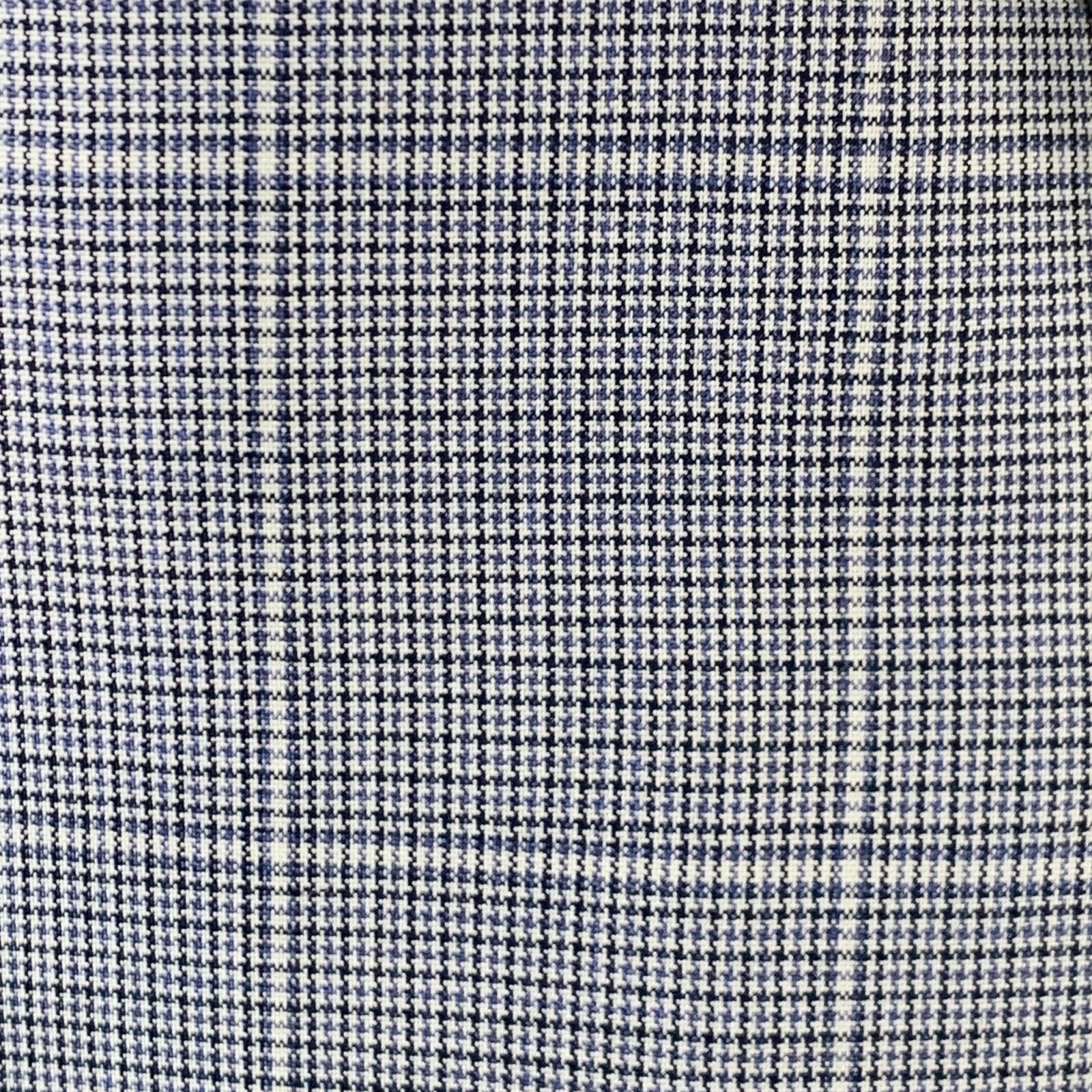 Valentino VALENTINO Size 38 Blue Grey Plaid Wool Notch Lapel Suit Size 38R - 3 Thumbnail