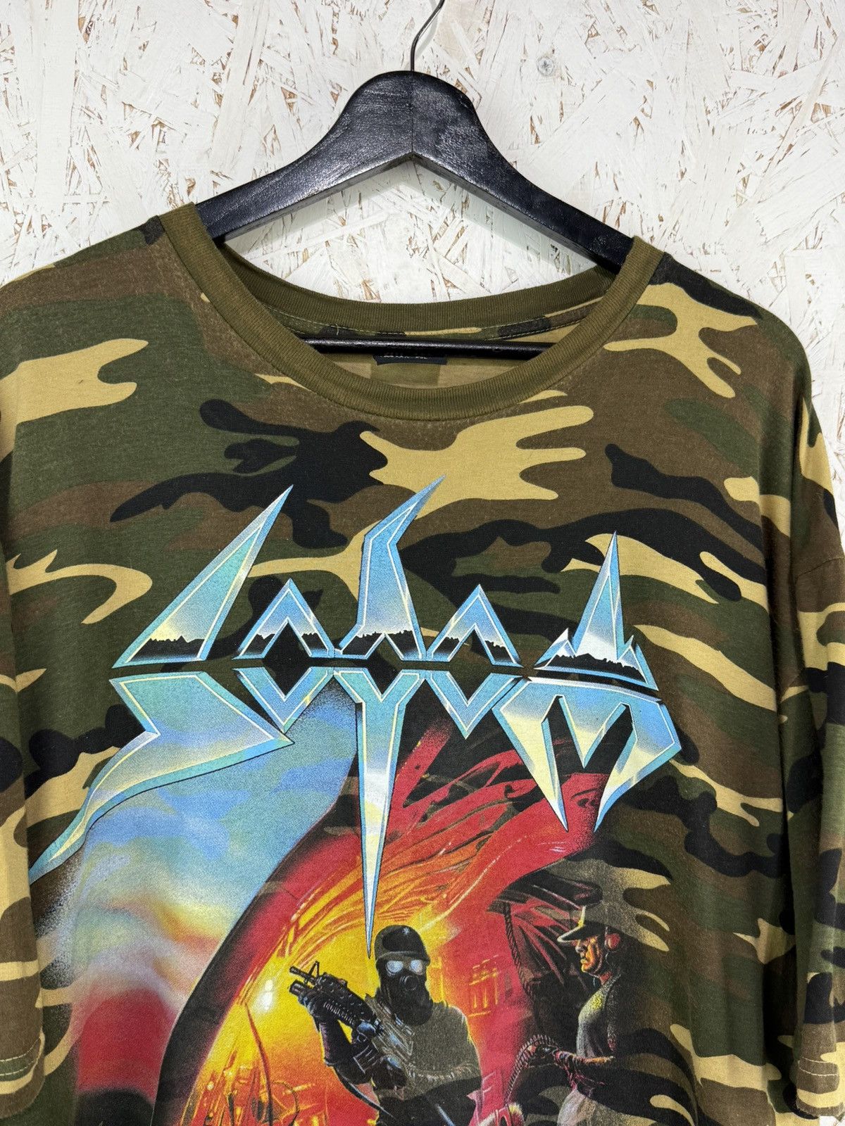 Band Tees Vintage Sodom Agent Orange Camouflage Military Metal T-Shirt Size US XXL / EU 58 / 5 - 2 Thumbnail