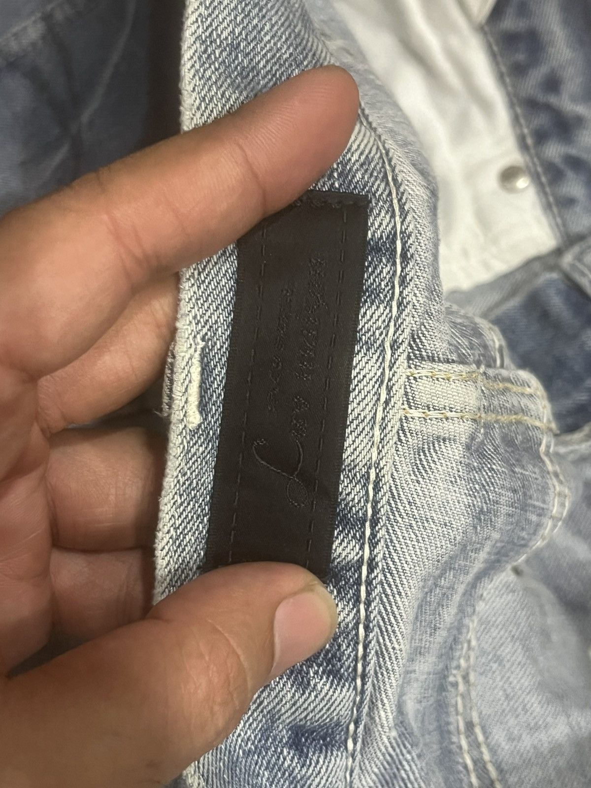 JACKROSE Jackrose X Luv Maison Blue Faded Washed Selvedge Flare Jeans Size US 30 / EU 46 - 18 Thumbnail